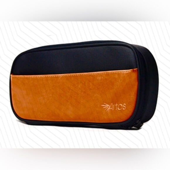 Artos Black Camel Brown Faux Leather Hanging Electronic Essential Organizer Bag